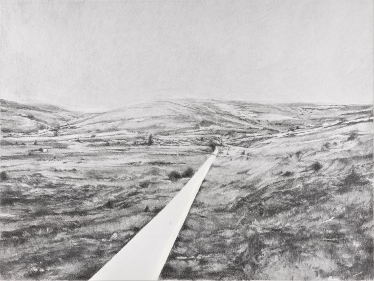 Golden River, Henninger, Armenia, Residency, French, Artist, Graphite, Drawing, Dessin, France, paysage