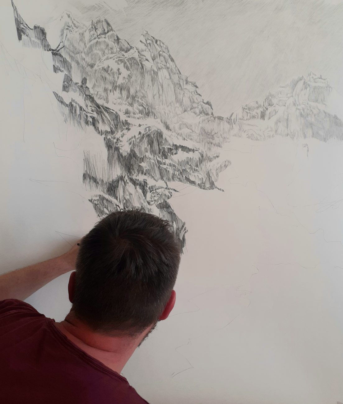 Emmanuel Henninger, Artist, Art, Drawing, Armenia, Residencies, exhibition, drawer, caucasus, soloshow, french artist, emerging, landscapes, draw