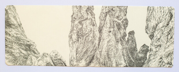 Rock forest, Arménie
Encre sur papier simili Japon Rhodia
42×14,8 cm
2021 (Collection privée)